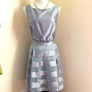 Elegant Silver Sleeveless Dress size 14